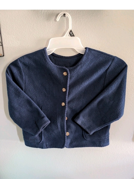 See Tag Other - Vintage Clement Youth Girls Size 6 Blue 2 Pocket Button Up Sweater Cardigan